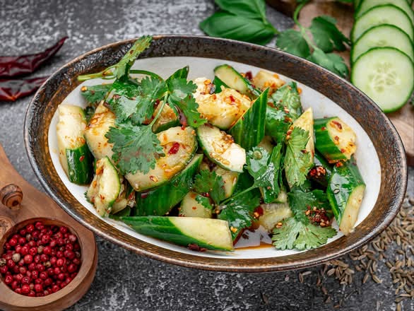 Smashed Cucumber Salad