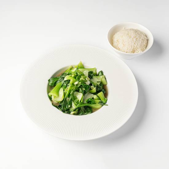 Baby Bok-Choy with Garlic Sauce