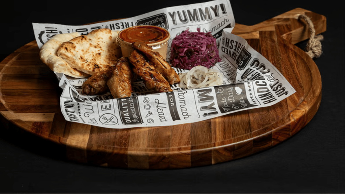 2 Skewers Chicken Wing Kebab Plate