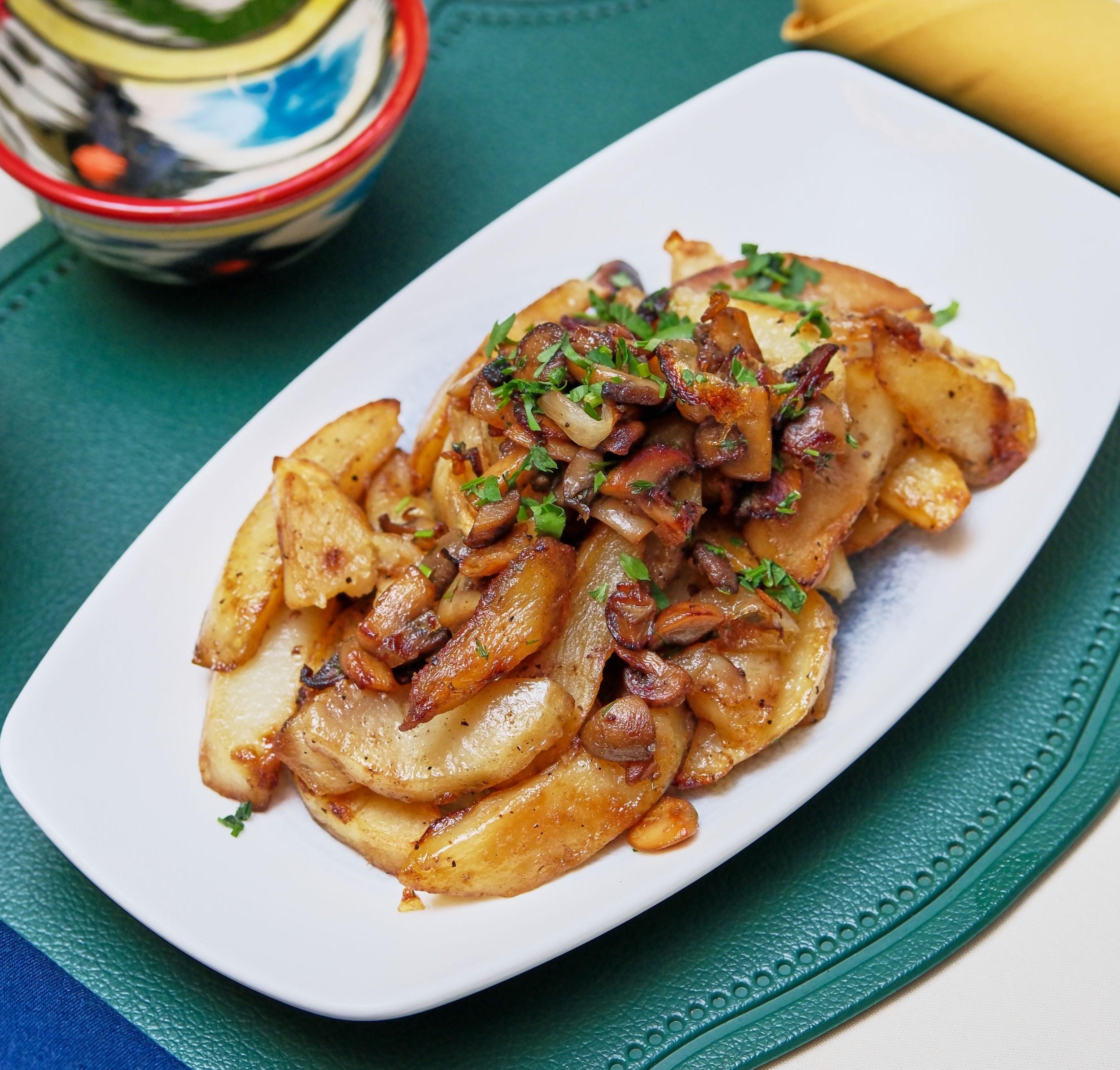 Potato Mushroom Fry